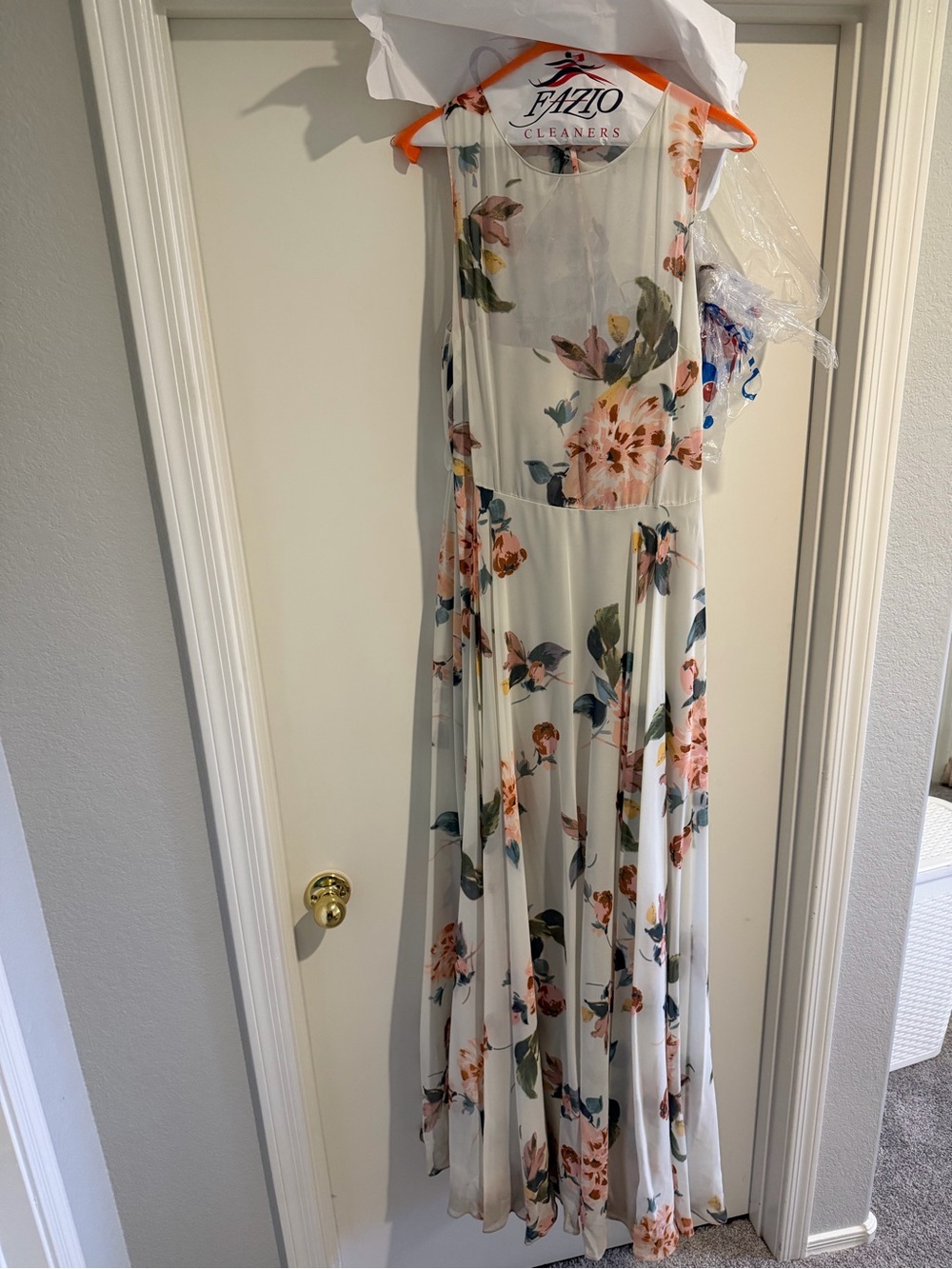 Jenny Yoo Sage Maxi Dress with Pink, Green & Blue Floral Print